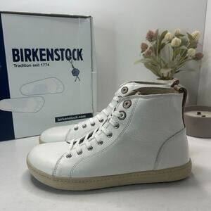 Birkenstock Bartlett Goat Leather High Top Shoes White 0450421 Men 11/EU 44 NWB